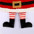 thumbnail image 5 of Christmas Tree Collar, 30 Inch 3D Santa Claus Feet Sequins Large Cute Red Christmas Tree Skirt, Decorative Xmas Tree Ring Foldable Stand Base Cover for Christmas Hoilday Party Home, 5 of 8