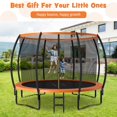 thumbnail image 2 of Patiojoy Trampoline 10FT Approved Recreational Trampoline with Ladder Enclosure Safety Pad and Anti-Rust Galvanized Steel Frame Orange, 2 of 9