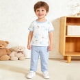 thumbnail image 6 of Sentuca Summer Boys Outfit Sets Casual Graphic Tees and Pants Two Piece Thin Suit for Baby Clothes, 6 of 6