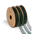 thumbnail image 1 of Cinta de organza Vitalizart de 1 cm x 9 m, color verde navideño, 3 rollos, 1 of 6