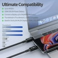 thumbnail image 7 of Fasgear USB 4 Cable 1m - Compatible for Thunderbolt 4/3-40Gbps Data Transfer 8K@60HZ 100W Fast Charging Type C Video Cable for Moniter|Display|External SSD|eGPU USB-C Docking|Laptop (3ft), 7 of 7