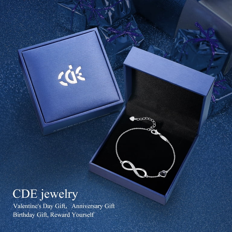 CDE 925 Sterling Silver Bracelet for Women Infinity Heart Symbol