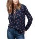 thumbnail image 1 of Lucky Brand Blusa de punto con cordones para mujer, azul, mediana Lucky Brand Tejer, 1 of 1