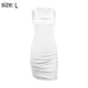 thumbnail image 2 of Vestidos sexys ajustados, sin mangas y fruncidos para mujer, 2 of 6