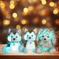thumbnail image 7 of Oioii 25CM Husky puppyStuffed Animal Glowing Colorful Husky Puppy Toy Pillow Sofa Decors Christmas Children's Day Birthday Gifts for Toddlers Kids, 7 of 7