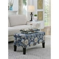 thumbnail image 2 of Pemberly Row Contemporary Storage Ottoman in Dark Blue Fabric, 2 of 4