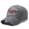 thumbnail image 2 of XIAOCHA Mens Distressed Patch Baseball Cap Adjustable Hat Band Outdoor Daily Dad Hat,Grey, 2 of 4
