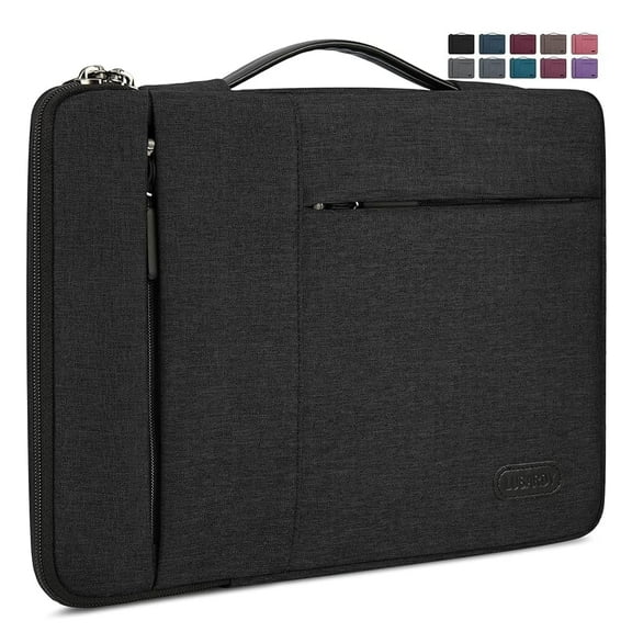 Laptop Sleeve Case 13.3-14 Inch Waterproof Durable Business Computer Carrying Bag Compatible with MacBook Air/Pro HP/ThinkPad Notebook Protective Tablet Handle Laptop Bag Black