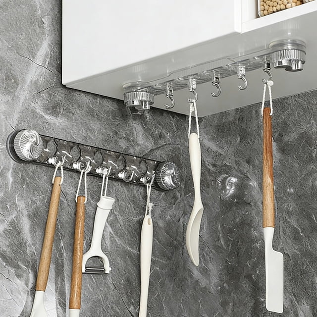 Plastic Hooks 1-Pack Transparent Adhesive Hooks Strong No-Drill Bathroom and Kitchen Storage Hooks Waterproof Wall Hooks for Towels and Utensils Rkxzt