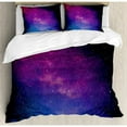 thumbnail image 3 of Ambesonne Galaxy Nebula in Starry Night Sky Duvet Cover Set, 3 of 3