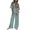 Multicolor, variant on SnZhen Two Piece Sets for Women Summer Women's Solid Color Casual Short Sleeved Top With Pants And Round Neck Set