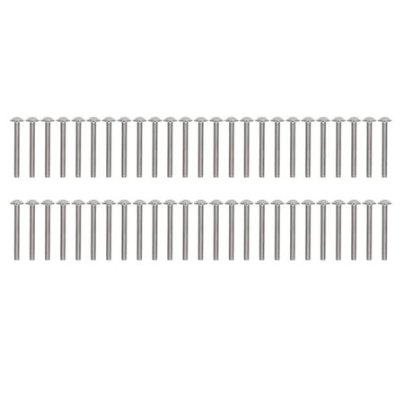 

50Pcs Flanged Button Head Screws A2‑70 Stainless Steel Buttons Heads Socket Caps Bolts KitM5x45mm
