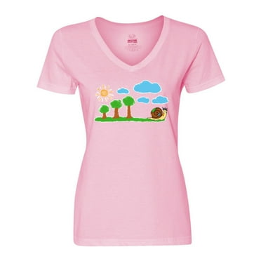 Inktastic Painting Snail Women's V-Neck T-Shirt