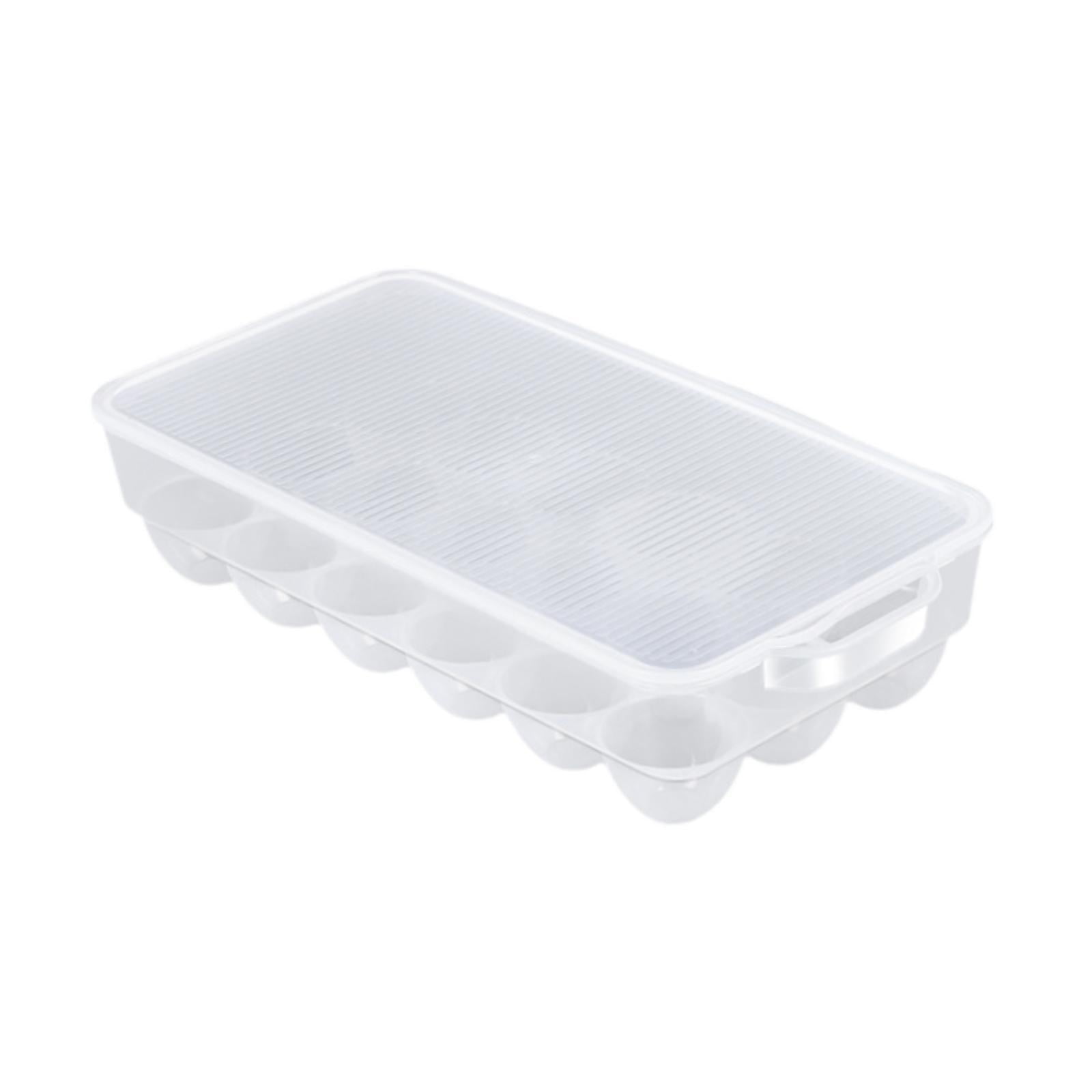 TISHITA Transparent Egg Storage Box Egg Storage Solution with Cover Storage Box Egg Drawer Fridge Egg Tray Refrigerator Egg Organizer