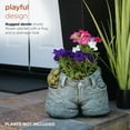 thumbnail image 5 of Alpine Corporation 14" x 11" x 10" Magnesia Denim Shorts Planter, Blue, 5 of 12