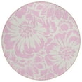 thumbnail image 2 of Addison Rugs Chantille Indoor/Outdoor Transitional Floral Pink Washable Round Rug, 8' x 8', 2 of 6