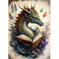 DIY 5D Diamond Painting Kit (For Adults) Diamond Painting "Dragon" - Full Diamond Crystal Rhinestone Embroidery Craft Kit, Can Be Used As Gift, Wall Decoration