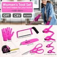 THINKWORK Pink Staple Gun Tool Set, 25 Piece Lady‘s Home Tool Kit with