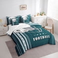 thumbnail image 2 of 7-Piece American Football Sports Comforter Sets Twin Adults Sports Team Ball Decor Comforter Set with Flat Sheet,Fitted Sheet,2 Pillowcases,2 Throw Pillow Covers (Philadeliphia), 2 of 5