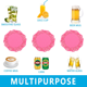 thumbnail image 4 of Posavasos de fieltro de 12 piezas - Pequeño - Rosa MFZFUKR CPB-DE-LYY1256-6, 4 of 5