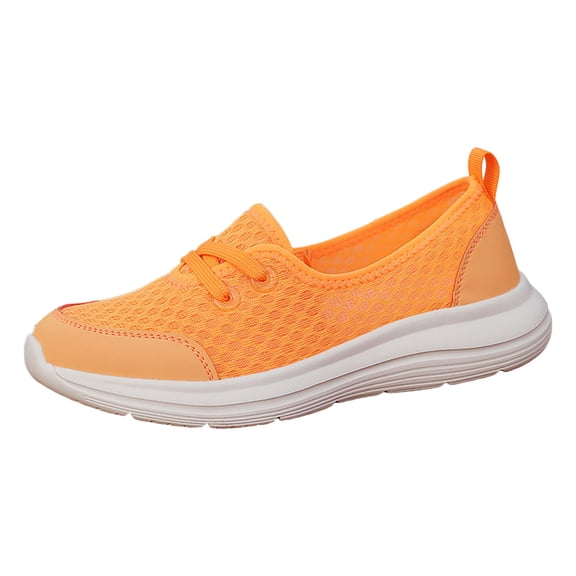 YLYL Women Orthopedic Shoes Non-Slip Arch Support Lightweight Breathable Slip-On Low Top Casual Walking Shoes