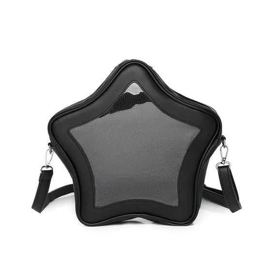 Homvik Star Ita Bag Stars Pins Backpack Cute Aesthetic Y2K Crossbody Bag Ita Insert Display Handbag PU Leather Daily Use