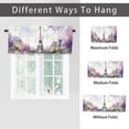 thumbnail image 6 of Lavender Eiffel Tower Curtain Valance for Kitchen Romantic Paris Decoration Window Valance for Living Room Bedroom, Kitchen Valance Rod Pocket Window Curtain 54 by 18 in, 1 Panel, 6 of 6