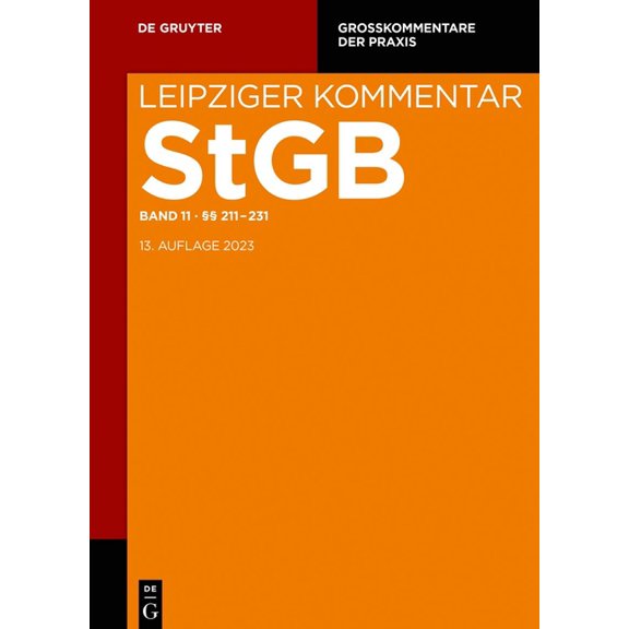 Großkommentare Der Praxis §§ 211-231, (Hardcover)
