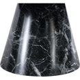 thumbnail image 3 of Maklaine Round Modern Faux Marble/Solid Wood Coffee Table in Black, 3 of 4