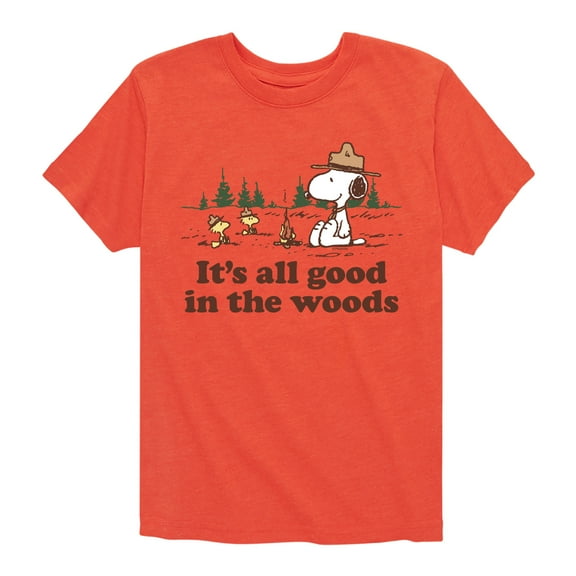 Peanuts - All Good In The Woods - Toddler & Youth Short Sleeve Graphic T-Shirt