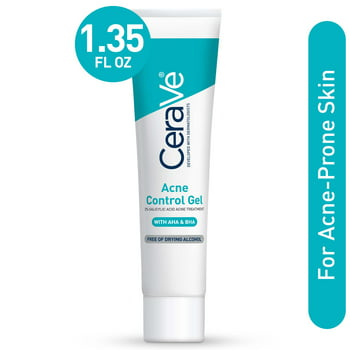 CeraVe Salicylic  Acne Control Gel , Acne  for Face, 1.35 fl oz.