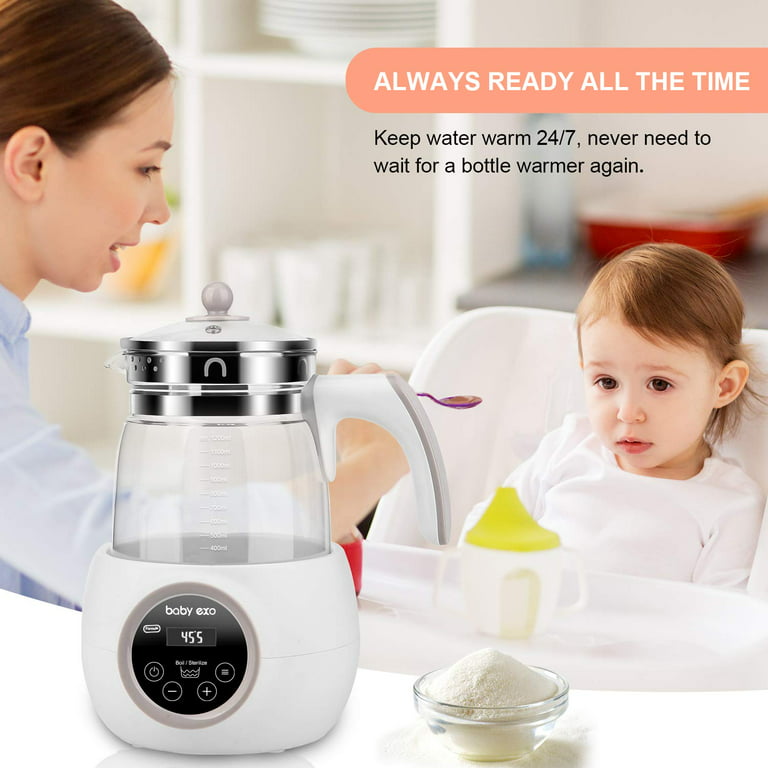 BabyExo Baby Formula Water Kettle,Precise Baby Water Kettle- Temperature  Baby Milk Warmer for 24 Hours-1.2L BPA-Free Boil-Dry Protection Instant  Water Warmer for Baby Formula 
