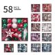 thumbnail image 3 of Juego de 58 bolas navideñas pintadas para decorar la casa, paquete de regalo, 3 of 5