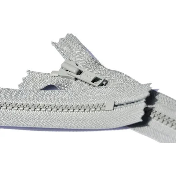 9" Vislon Zipper YKK #5 Molded Plastic Closed End - 119 Lite Grey (2 Zippers / Pack)
