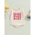 thumbnail image 2 of Bagilaanoe Newborn Baby Girl Boy Rompers Letter Print Short Sleeve Bodysuits 6M 12M 18M 24M Infant Casual One Piece Short Jumpsuit, 2 of 9
