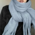 thumbnail image 2 of MESSUEN Winter Scarves Thick Scarf Long Scarves for Women Bufandas Para Mujer Long Scarf for Women Scarves for Women Dressy Z Sky Blue A, 2 of 4