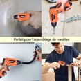thumbnail image 5 of Destornillador eléctrico de taladro inalámbrico de 4,2 V, 1500Mah, 230Rpm, destornillador eléctrico recargable por Usb de doble morfología con 47 accesorios, 5 of 5