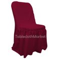 thumbnail image 1 of Chair Covers PLEATED polyester Wedding Party Decorations Folding Chair 24 colors", (Color: Burgundy - Count: 20), 1 of 1