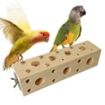 thumbnail image 6 of Bird Wooden Block Chewing Toy, Parrot Toys, Wooden Pecking Toy for Cockatiels Conures African Budgie Finch Cockatiel L, 6 of 9