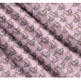 thumbnail image 3 of Soimoi Cotton Cambric Fabric Feather,Branch & Sloth Cartoon Print Fabric by The Yard 56 Inch Wide, 3 of 7