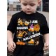 thumbnail image 1 of Durable Build] Boys' "I Am Digging Halloween" Graphic T-Shirt – Cute & Casual Short Sleeve Tee with Excavator & Halloween Motifs, Polyester, Summer Wear, Festive Boys Tee|Fun Youngs, 1 of 6