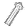 thumbnail image 1 of 3D Printer Nozzle 1.75mm Extruder Large Flow Nozzle M6 extruder nozzle threaded Threaded 3D Printer Parts, Stainless Steel, 0.6mm, Silver, 1 of 6