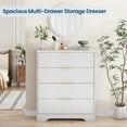 thumbnail image 5 of Danolapsi 4 Drawer Fluted Dresser for Bedroom, 38.6" Tall Modern Dresser with Gold Metal Handles, Wide Chest of Drawers for Living Room, Hallway, Closet, 5 of 8