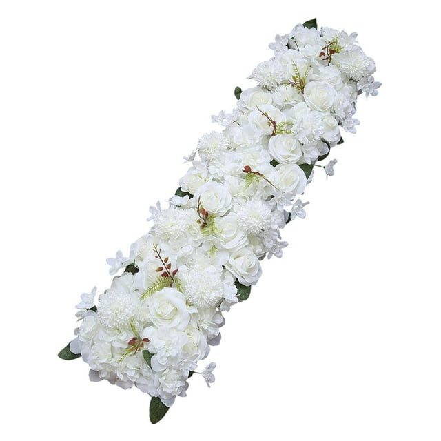 Panel de flores de fondo, decoración romántica de rosas artificiales, decoración de , Panel Floral de flores de seda para de recepción