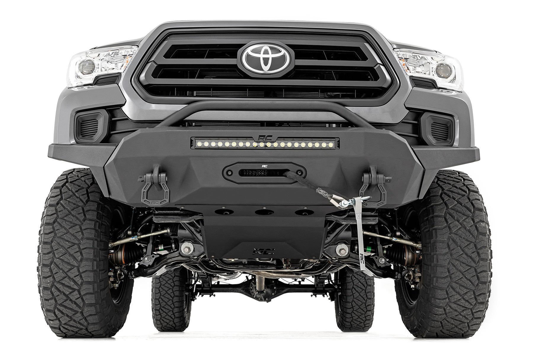 Rough Country LED High Clearance Front Bumper w/9500s for 16-23 Tacoma - 10723 Fits select: 2016-2017,2022-2023 TOYOTA TACOMA