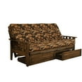 thumbnail image 4 of Kodiak Furniture Tucson Rustic Walnut Futon with Multi-Color Fabric Mattress, 4 of 4