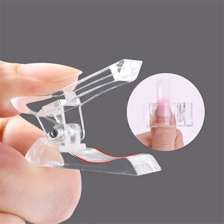 Nail Clips, Pack of 15 Polygel Clips, Nail Tips Clips and 5 Nail File, Nail  Clips, Fingernail Manicure Clip for Poly Gel Nail Extension (Transparent) :  : Beauty