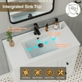 thumbnail image 4 of Eclife 36" Bathroom Vanity with Integrated Sink Top, Hand Painted, 4 of 12