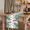 thumbnail image 2 of Succulent 108 Inch Table Runner, Spring Botanical Garden Florals Tropical Farmhouse Dresser Scarf Cotton & Linen Tablerunner for Dining/Kitchen Island/Holiday Party Décor 13" x 108", 2 of 9