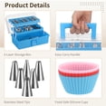thumbnail image 4 of 236 Pcs Cake Decorating Kit with 3-Layer Storage Box, Baking Tools Including Piping Tips, Reusable Pastry Bags, Scrapers, and Couplers, Baking Supplies for Cupcake Decorating, Pastry Designs, 4 of 6
